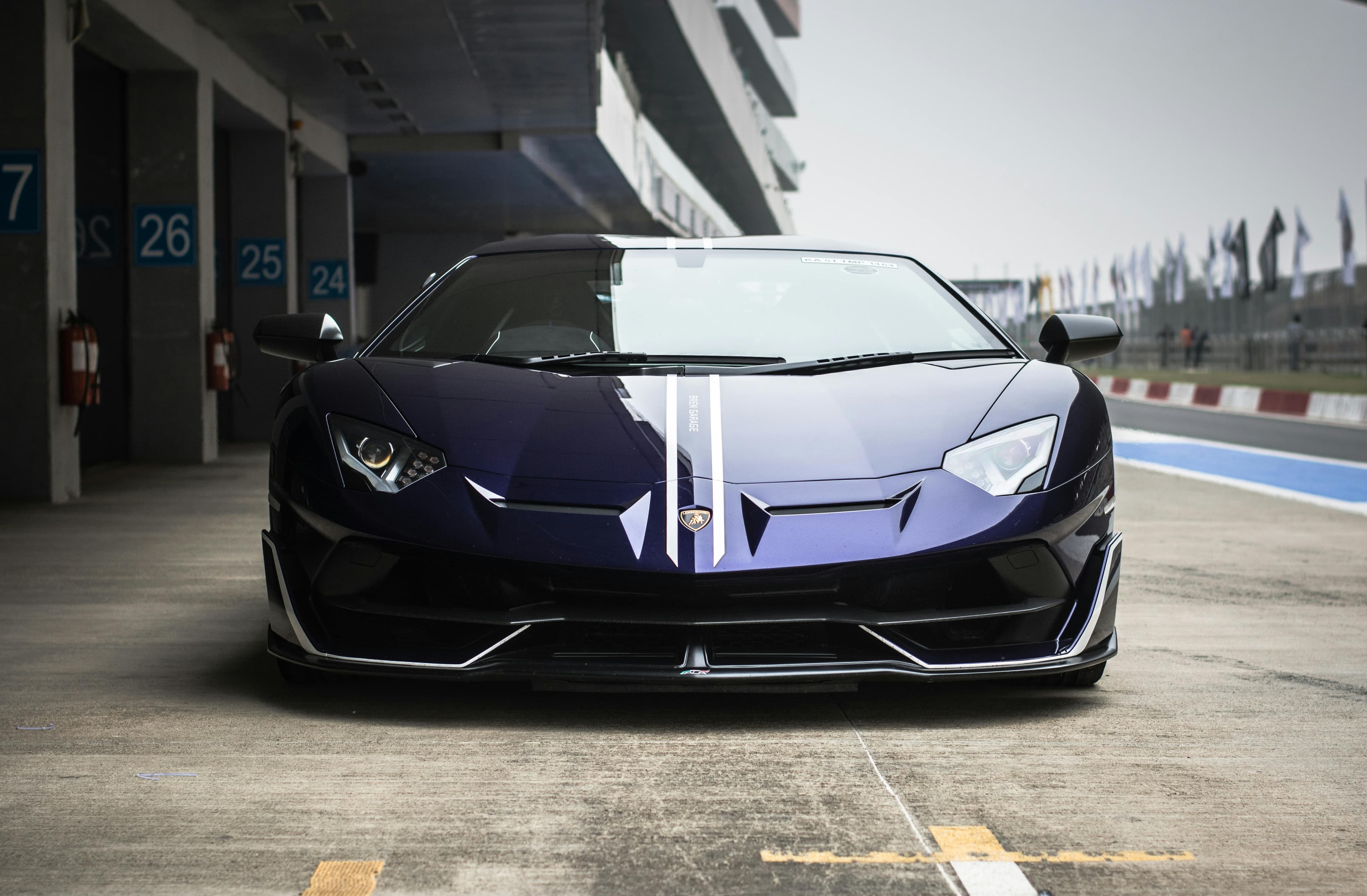 Lamborghini Aventador SVJ purple